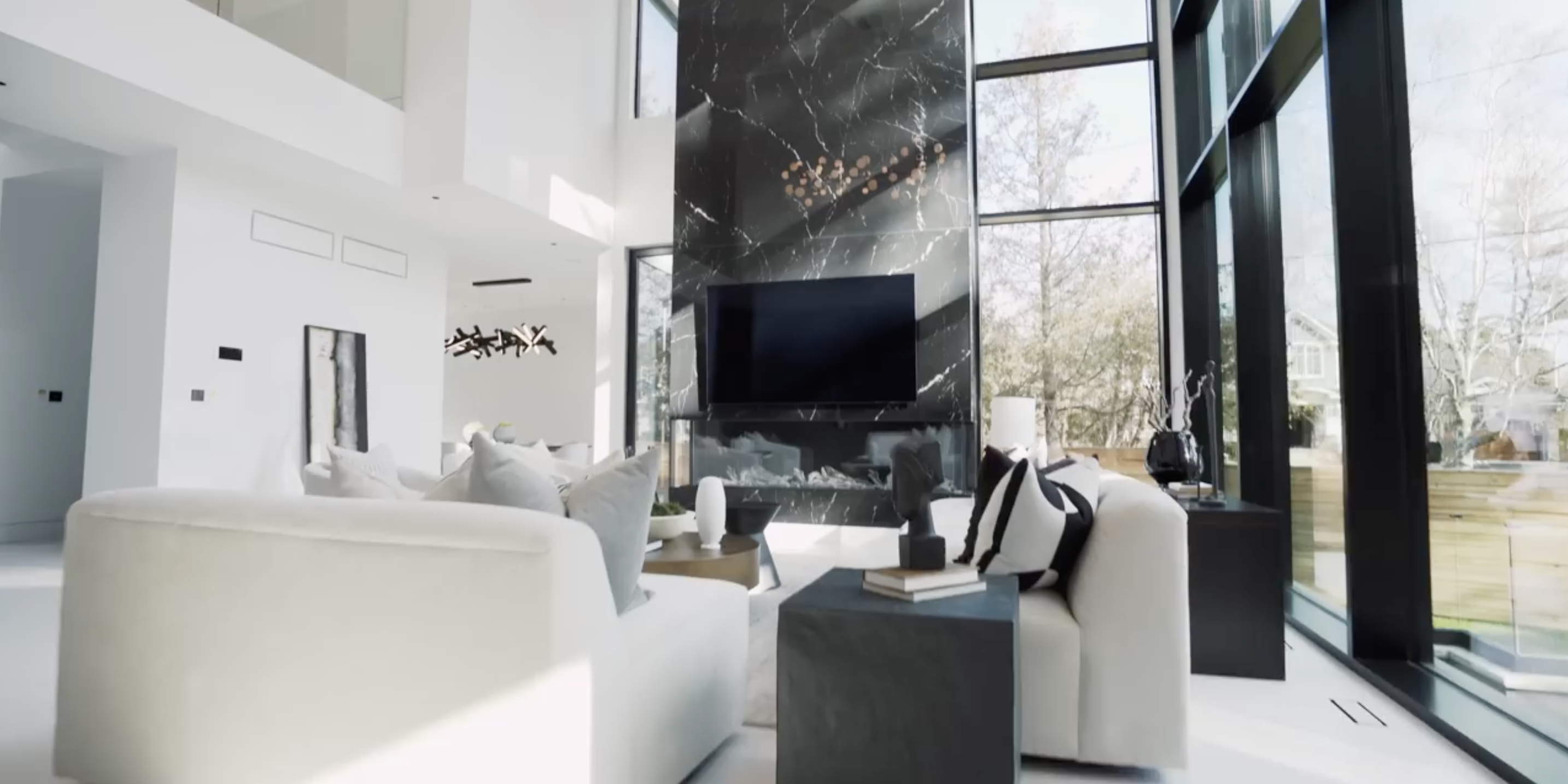 Réalisation entreprise construction Geneve - Salon avec canapé blanc